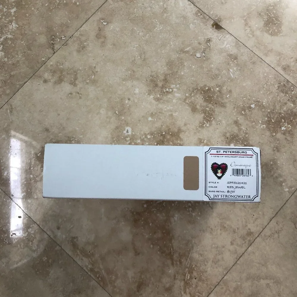 NEW RARE Jay Strongwater Red Jewel Heart Frame